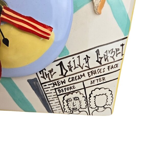 Dick Frizzel New Zealand Breakfast Art Clock Mixed Media Works Vtg Bacon Eggs - Picture 6 of 15